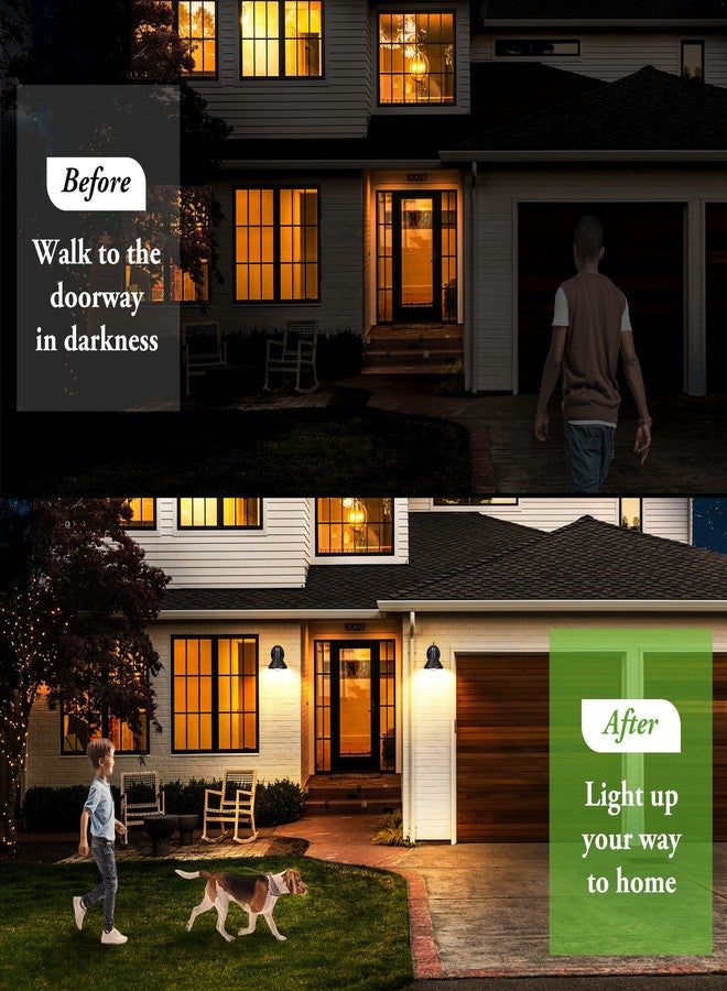Brightever Outdoor Lanterns, 2-Pack Exterior Light Fixtures, Waterproof Anti-Rust Black Wall Mount Lights, Small E26 Socket Outside Lights for House, Front Porch, Playhouse, Garage - Image 4